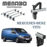 MENABO Krovni nosači Vito (Mercedes) W447 L1/L2/L3 – H1/H2 2014>, 4 poprečne šipke + graničnici